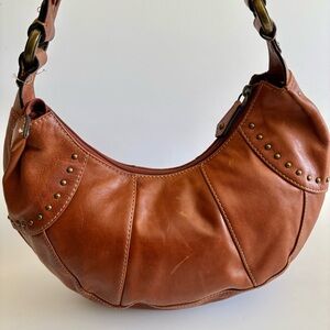 Fossil Tan Leather Hobo Bag